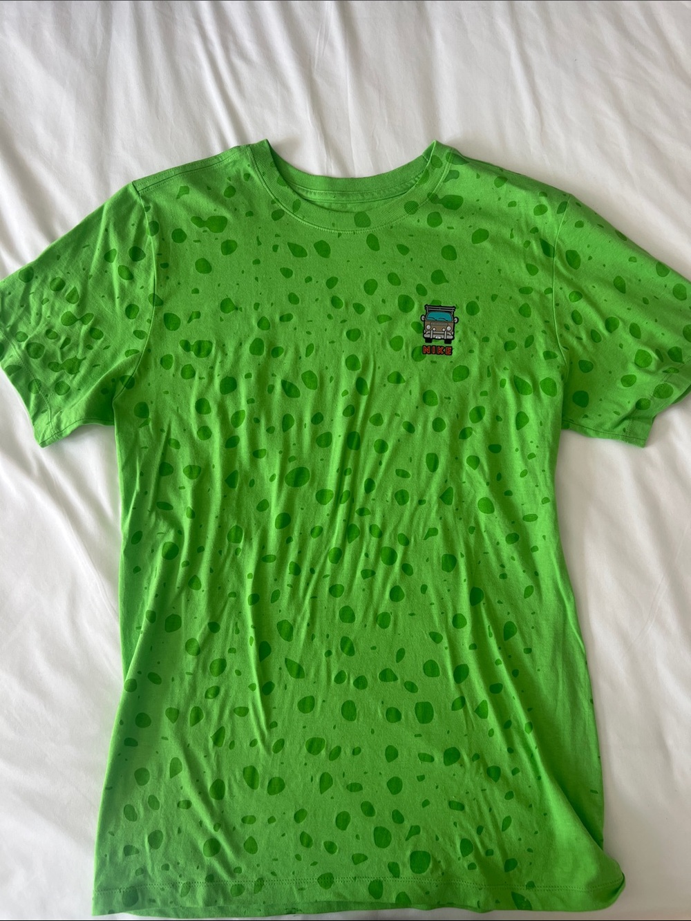 Nike Bright Green Graphic Tee Bus Patch